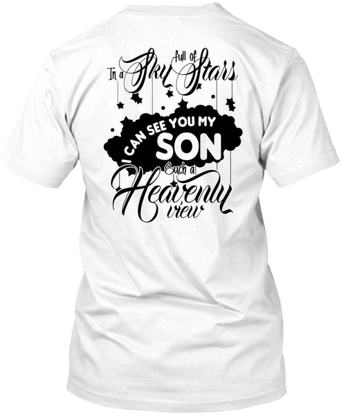 A black t-shirt with the shopify logo