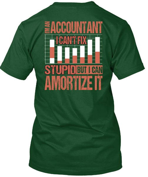 I'm An Accountant T Shirt, I Can't Fix Stupid T Shirt