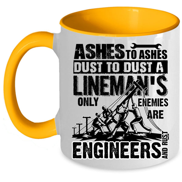 Best Gift For Linemans Coffee Mug, Cool Lineman Accent Mug