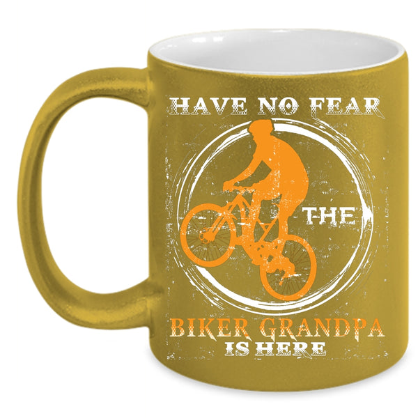 Have No Fear The Biker Grandpa Is Here Coffee Mug, Awesome Bikers Coffee Cup
