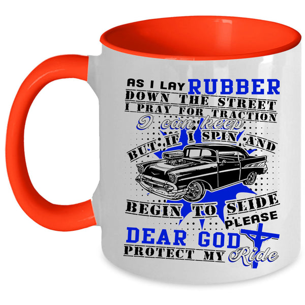 Awesome Riding Coffee Mug, Dear God Protect My Ride Accent Mug