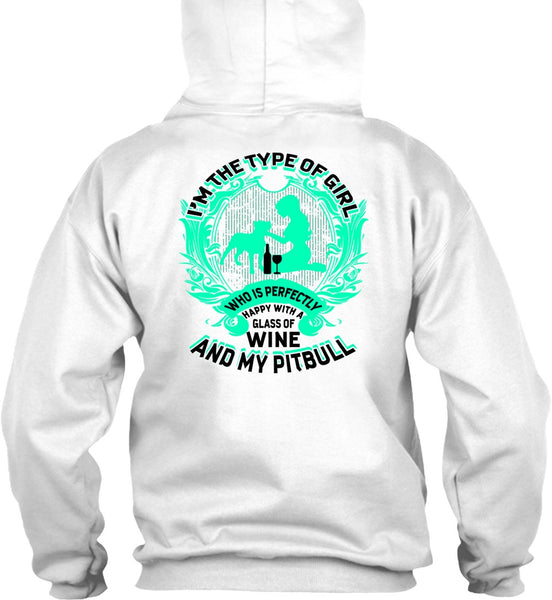 Wine And My Pit Bull T Shirt, I Love Pit Bull T Shirt