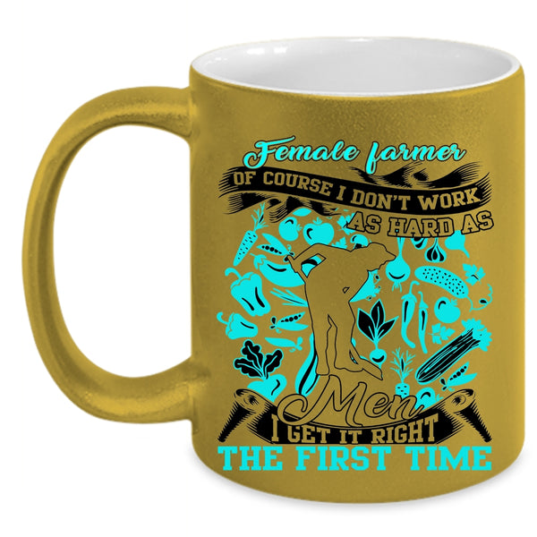 Cute Gift For Mom Coffee Mug, Female Farmer Accent Mug
