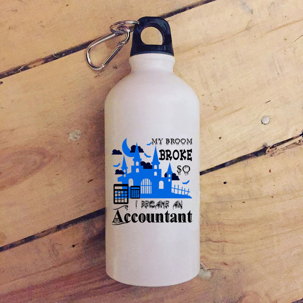 I Became An Accountant 20 oz Stainless Steel Bottle,Halloween Outdoor Sports Water Bottle