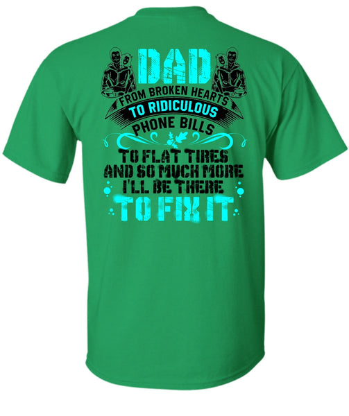 Dad From Broken Heart T Shirt, I Love Dad T Shirt