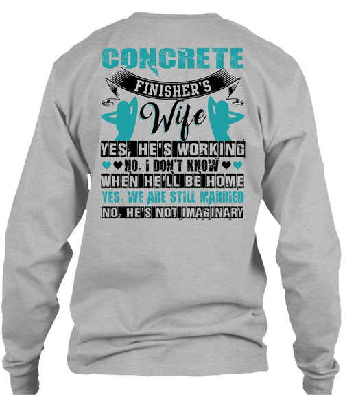 Concrete Finisher's Wife T Shirt, I Love Wife T Shirt