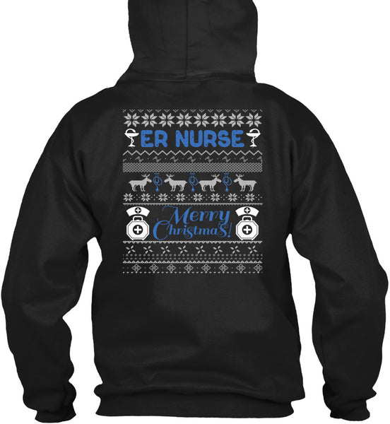 ER Nurse Merry Christmas T Shirt, Being A Nurse T Shirt