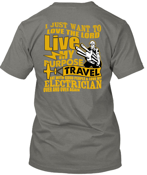 Love My Electrician T Shirt, Love The Lord T Shirt