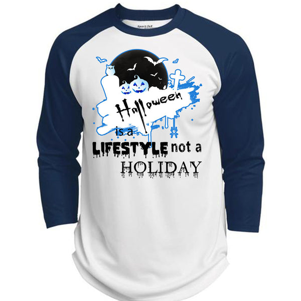Halloween Is A Lifestyle Not A Holiday T Shirt, Wait For Halloween T Shirt, Awesome T-Shirts  (Polyester Game Baseball Jersey)