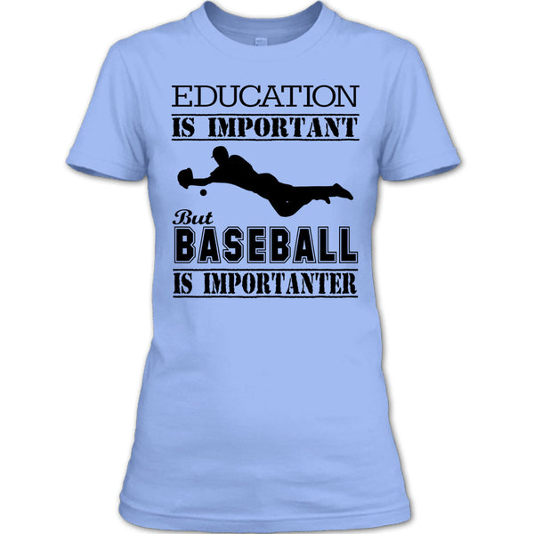 Education Is Important T Shirt, Cool Baseball Player T Shirt