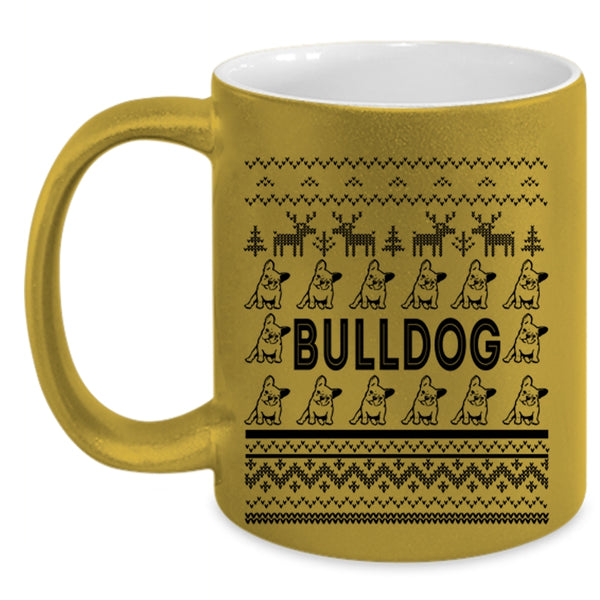 Christmas Gift For Bull Lovers Coffee Mug, Bulldog Accent Mug
