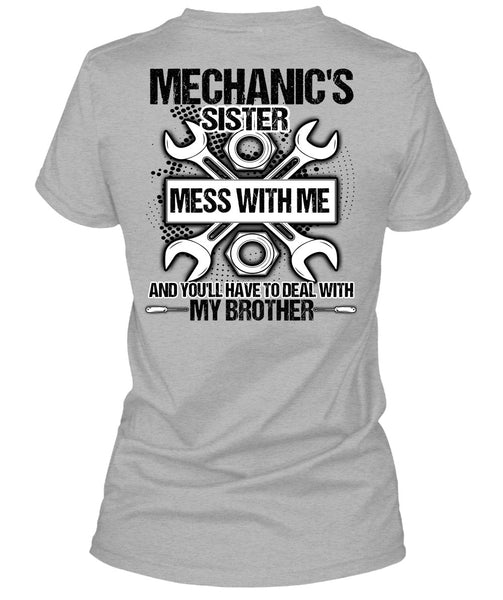 Mechanic's Sister T Shirt, I Love Mechanic T Shirt