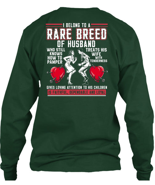 Rare Breed Of Husband T Shirt, Treats His Wife T Shirt