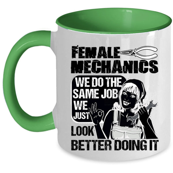 Cute Gift For My Wife Coffee Mug, Female Mechanics Accent Mug
