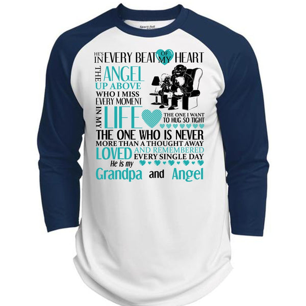 Grandpa And Angel T Shirt, I Love Grandpa T Shirt, Awesome T-Shirts  (Polyester Game Baseball Jersey)