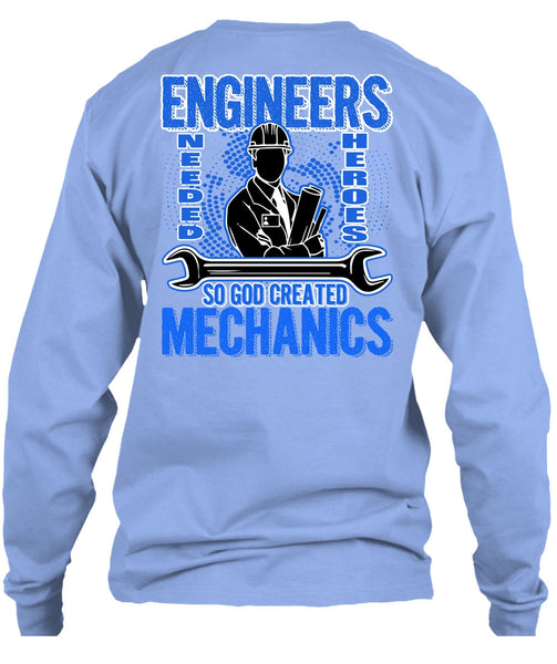 God Created Mechanics T Shirt, Engineers T Shirt