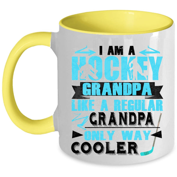Cool Grandpa Coffee Mug, I Am A Hockey Grandpa Accent Mug
