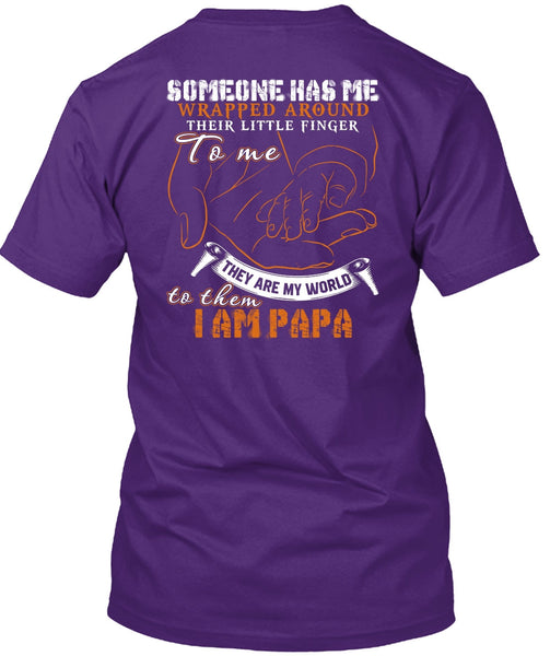 I Am Papa T Shirt, They Are My World T Shirt