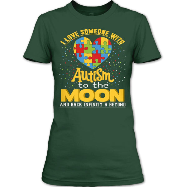 I Love Someone Autism T Shirt, To The Moon And Back T Shirt