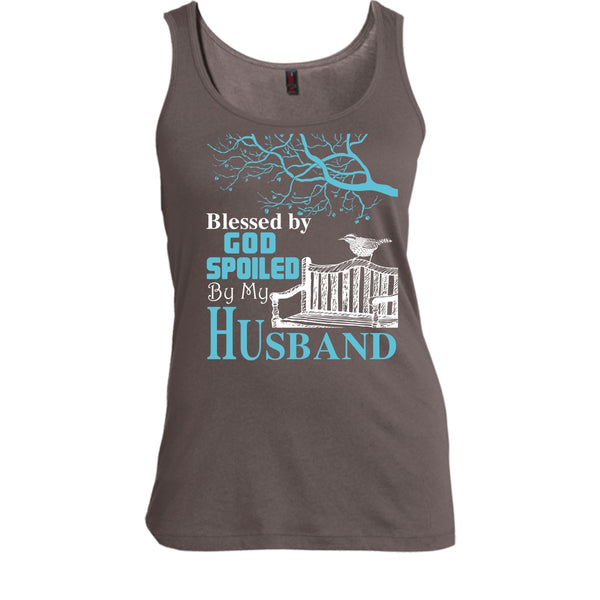 Blessed By God T Shirt, Spoiled By My Husband T Shirt, Cool T Shirt