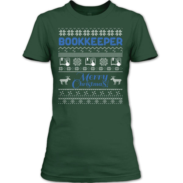 Bookkeeper Merry Christmas T Shirt, I Am A Bookkeeper T Shirt