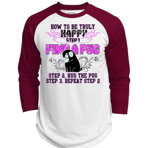 Find A Pug T Shirt, I Love Pug T Shirt, Awesome T-Shirts  (Polyester Game Baseball Jersey)
