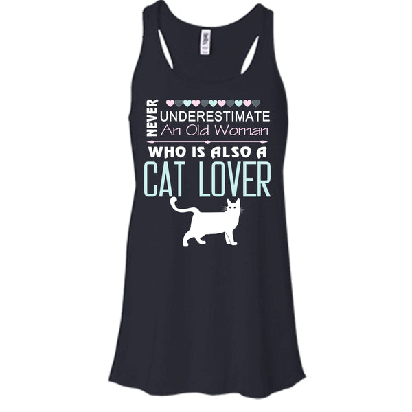 Never Underestimate An Old Woman Shirt, Who Is Also A Cat Lover Shirt