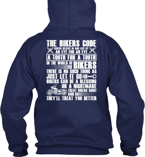 The Bikers Code T Shirt, World Of Biker T Shirt