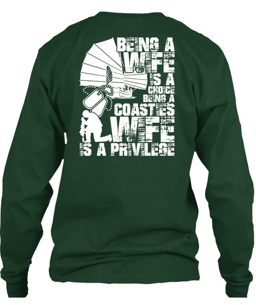 Being A Wife T Shirt, Coasties Wife T Shirt