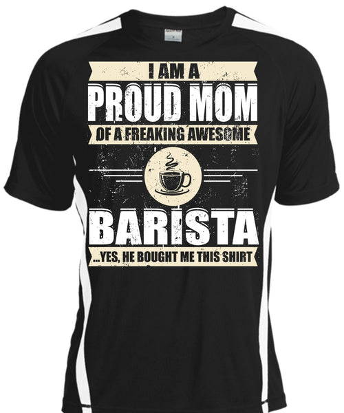 A black t-shirt with the shopify logo