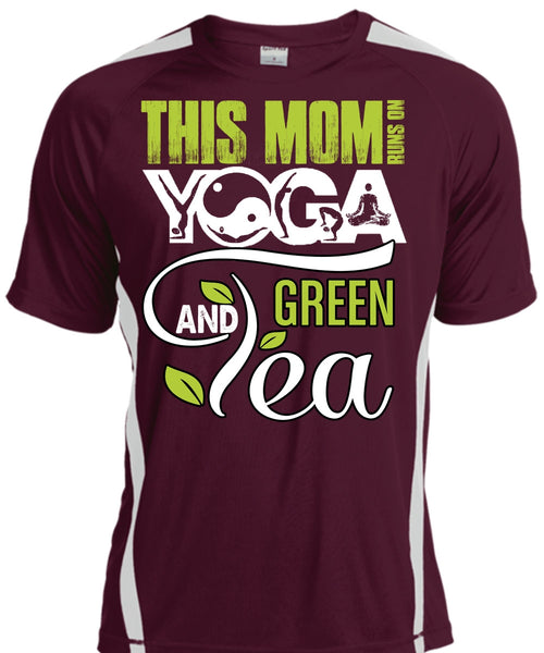 This Mom Runs On Yoga T Shirt, Green Tea T Shirt, Cool Shirt