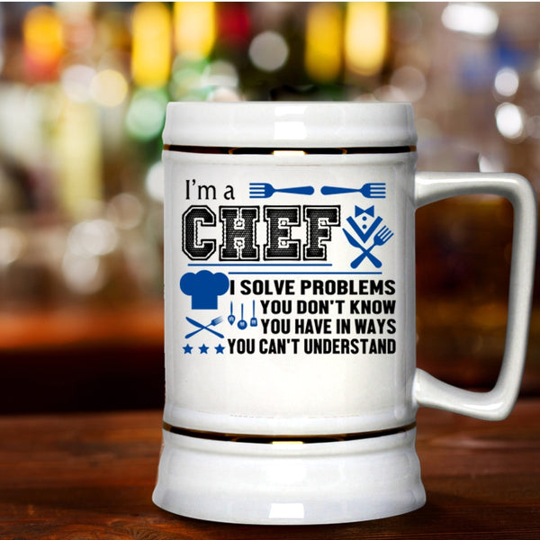 Cool Gift For Kitchener Beer Stein 22oz, I'm A Chef Beer Mug