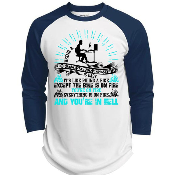 Being A Computer Service T Shirt, I Love Programmer T Shirt, Awesome T-Shirts  (Polyester Game Baseball Jersey)