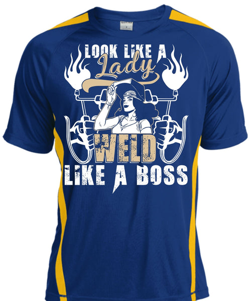 Look Like A Lady Weld Like A Boss T Shirt, Being A Welder T Shirt, Cool Shirt