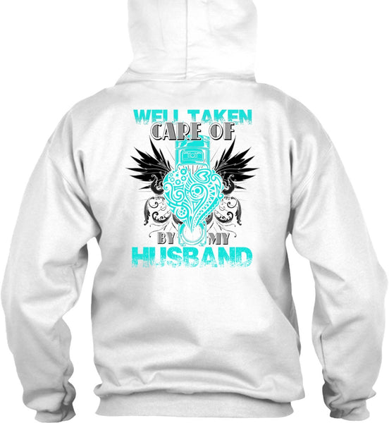 Well Taken Care Of Heart By My Husband T Shirt, I Love Husband T Shirt