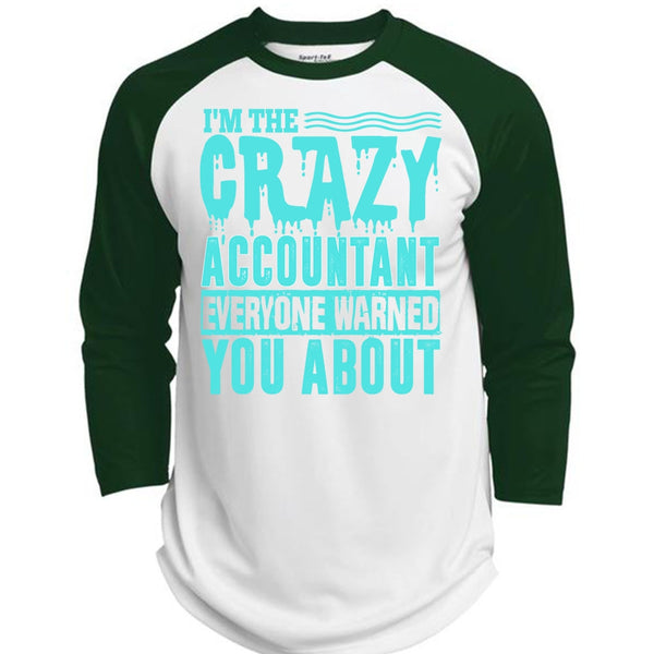 I'm The Crazy Accountant T Shirt, I Love Accountant T Shirt, Awesome T-Shirts  (Polyester Game Baseball Jersey)