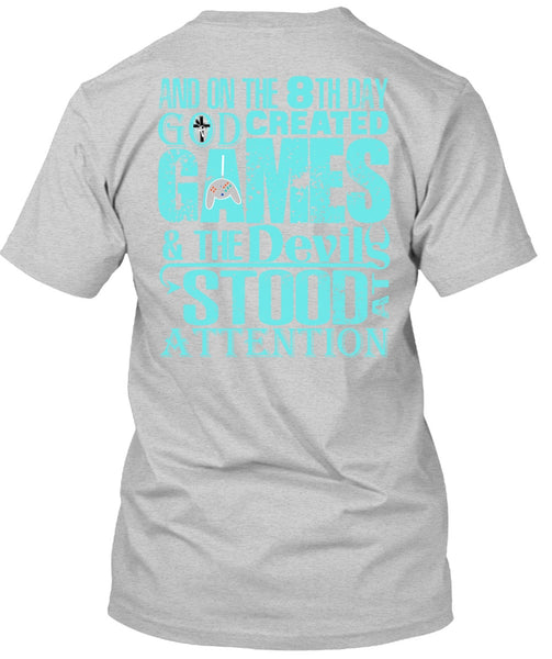 God Created Games T Shirt, I Love Gaming T Shirt