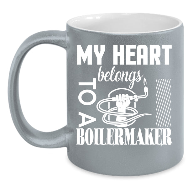 My Heart Belongs To A Boilermaker Coffee Mug, I Love Boilermaker Coffee Cup