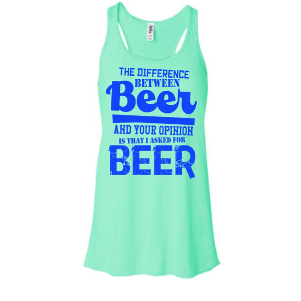 The Difference Between Beer T Shirt, Coolest Beer Drinker Tank Top