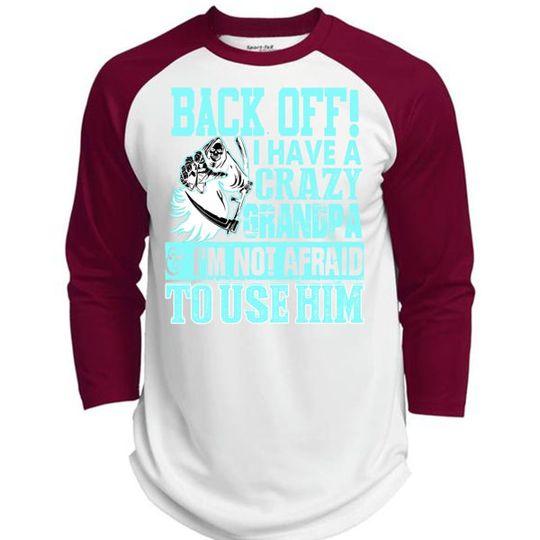 I Have A Crazy Grandpa T Shirt, I Love Grandpa T Shirt, Awesome T-Shirts  (Polyester Game Baseball Jersey)