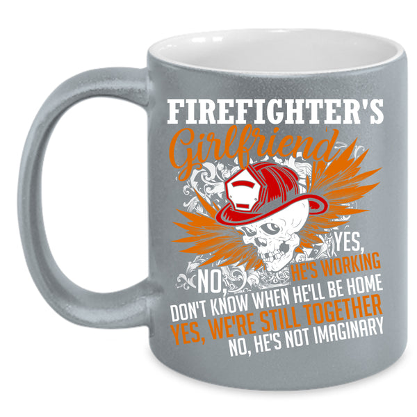 Firefighter's Girlfriend Coffee Mug, Cool Couple Coffee Cup
