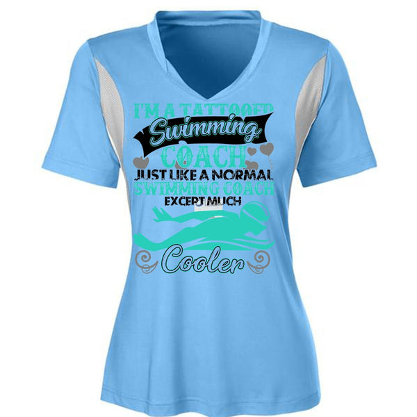 I'm A Tattooed Swimming Coach T Shirt, I Love Swimmer T Shirt, Awesome T-Shirts