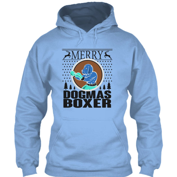 Merry Dogmas Boxer T Shirt, Cool Dog Lover T Shirt