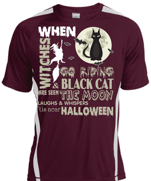 Go Riding And Black Cat Are Seen The Moon T Shirt, Tis Near Halloween T Shirt, Cool Shirt