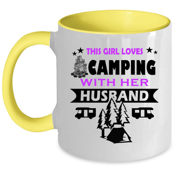 This Girl Loves Camping With Her Husband Mug, Camping Cup