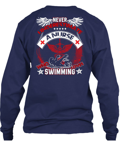 Nurse Who Loves Swimming T Shirt, Being A Swimmer T Shirt