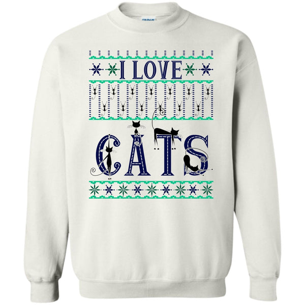 Catmas T Shirt, I Love Cats Sweatshirt