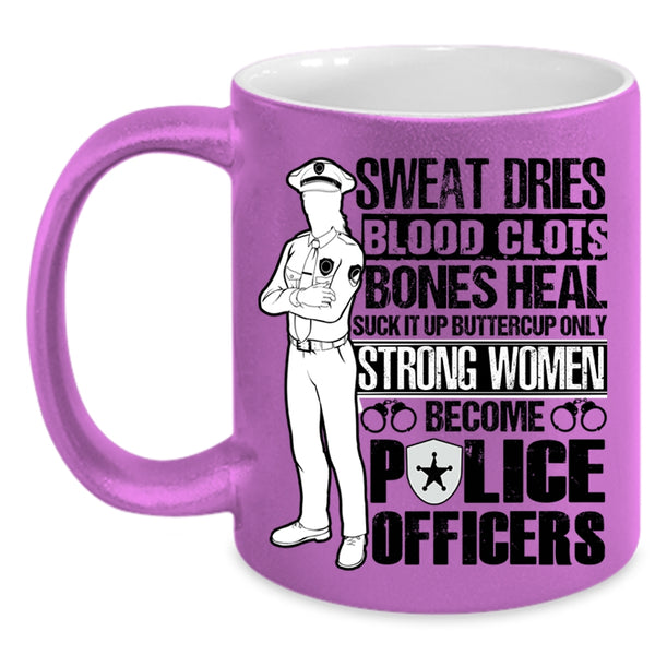 Awesome Husband Coffee Mug, Only Strong Men Become Police Officers Accent Mug