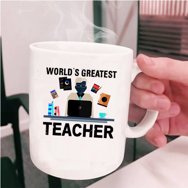 Best Teacher Ever Coffee Mug, World's Greatest Teacher Cup