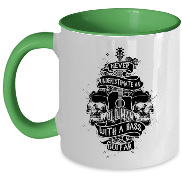 Awesome Grandpa Coffee Mug, An Old Man With A Bass Guitar Accent Mug